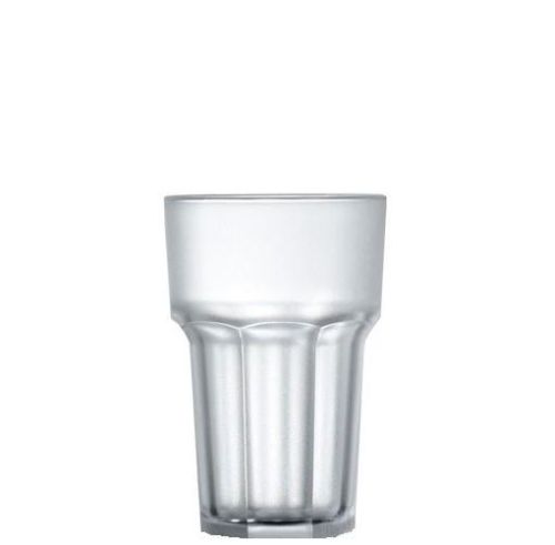Glass Remedy High 29 cl. Plastic. this transparent frozen glass can be printed Glass Remedy High 29 cl. Plastic. this transparent frozen glass can be printed